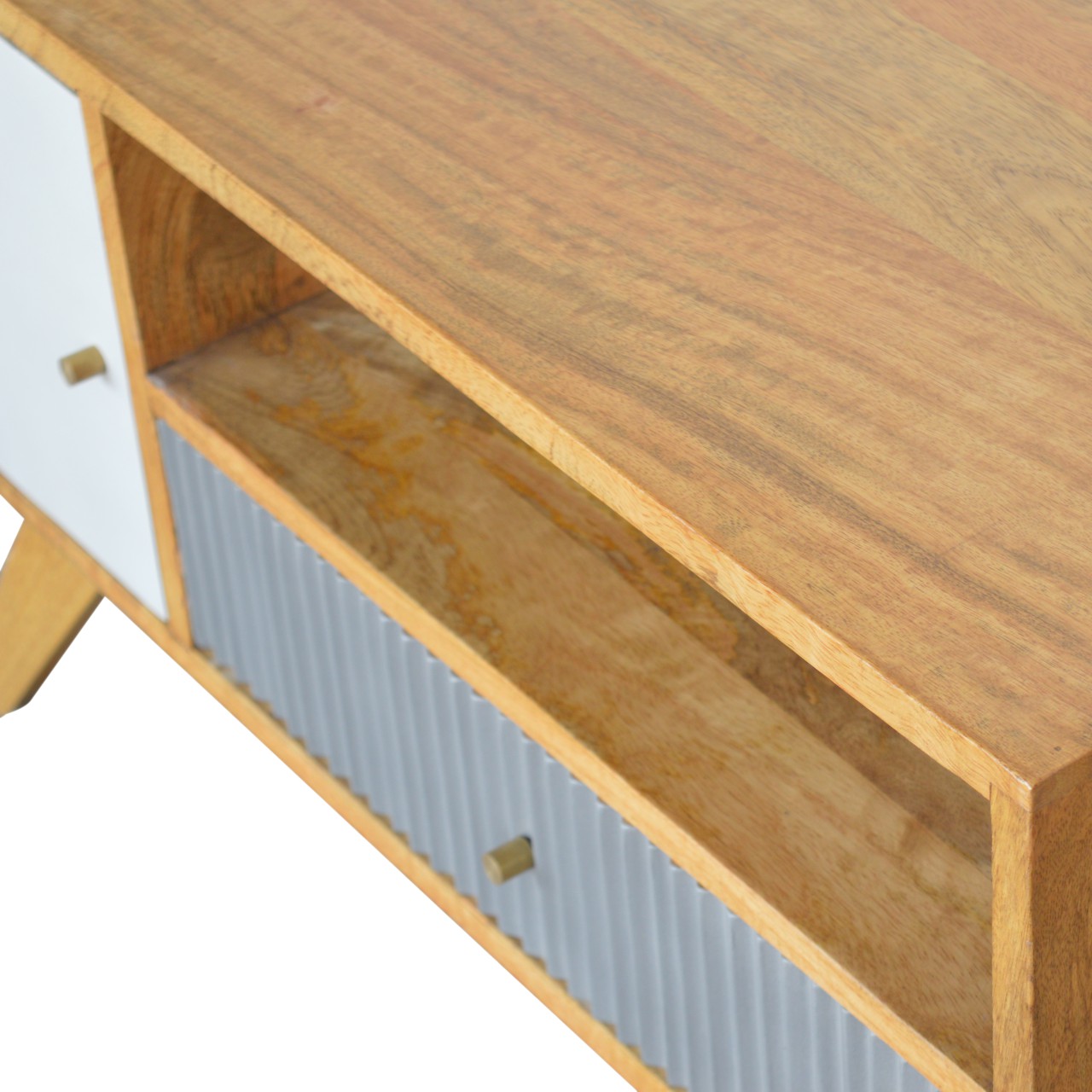 Line Grey Media Unit with Open Slot - Image 5