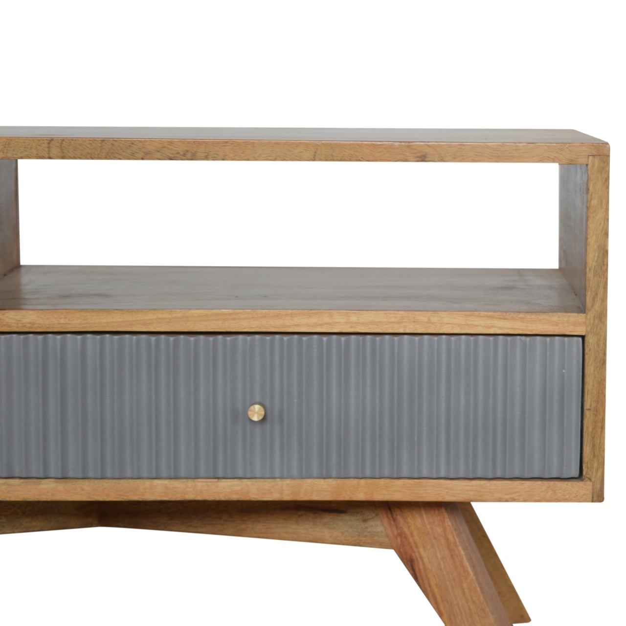 Line Grey Media Unit with Open Slot - Image 7