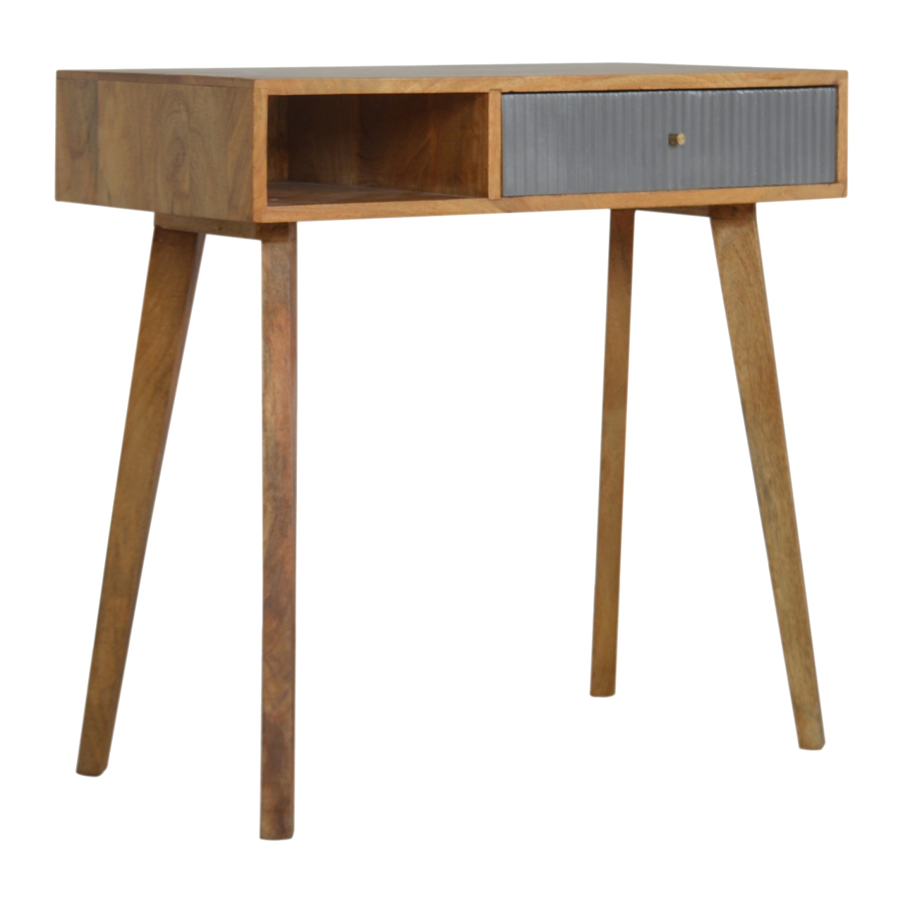 Grey Line Carved Writing Desk - Image 3