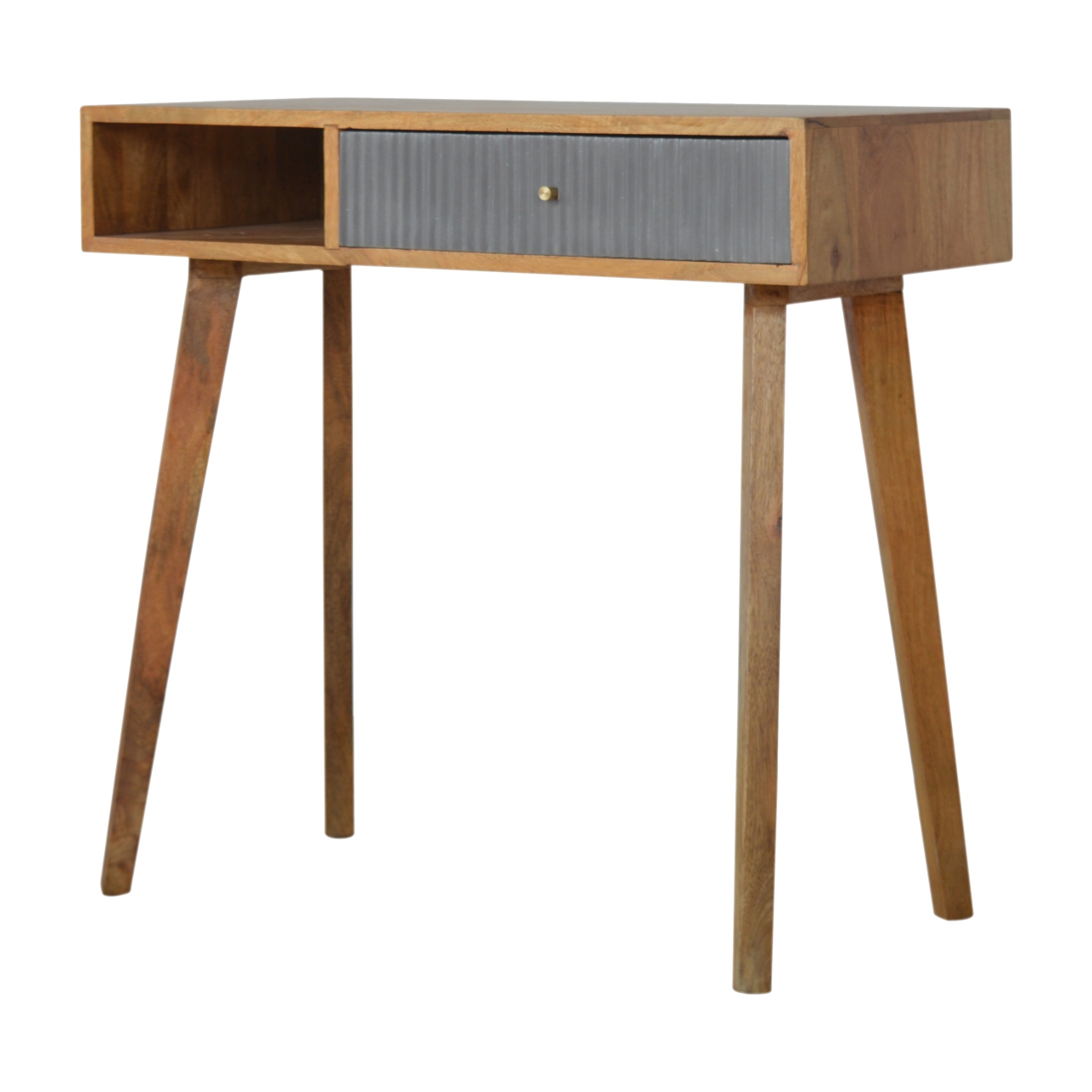 Grey Line Carved Writing Desk - Image 4