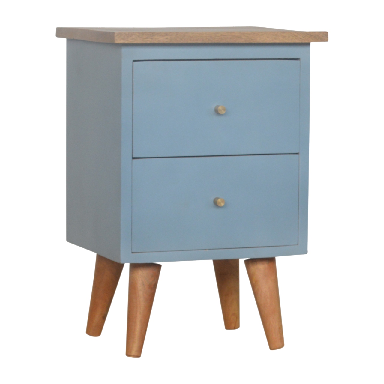 Blue Hand Painted Bedside - Image 9