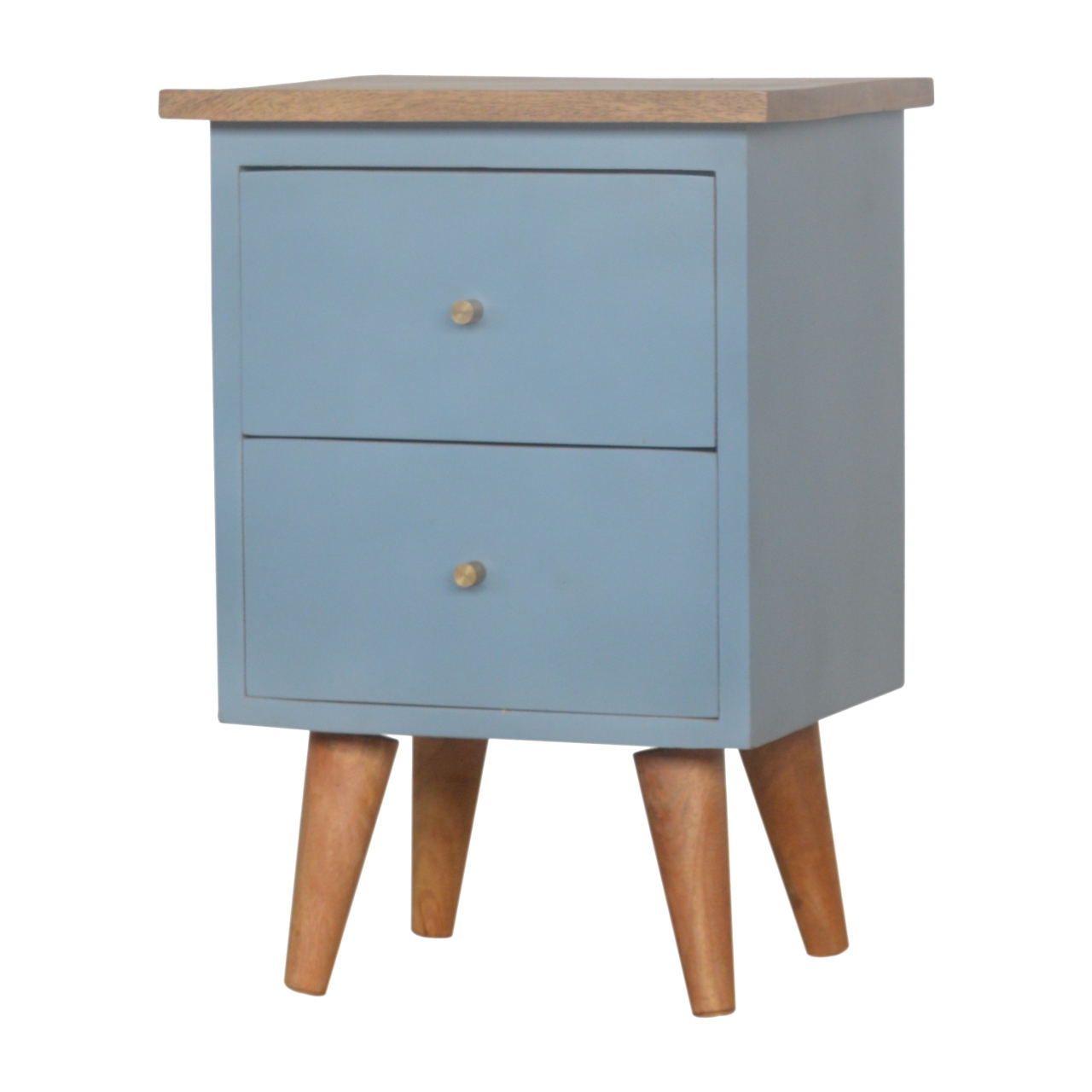 Blue Hand Painted Bedside - Image 8