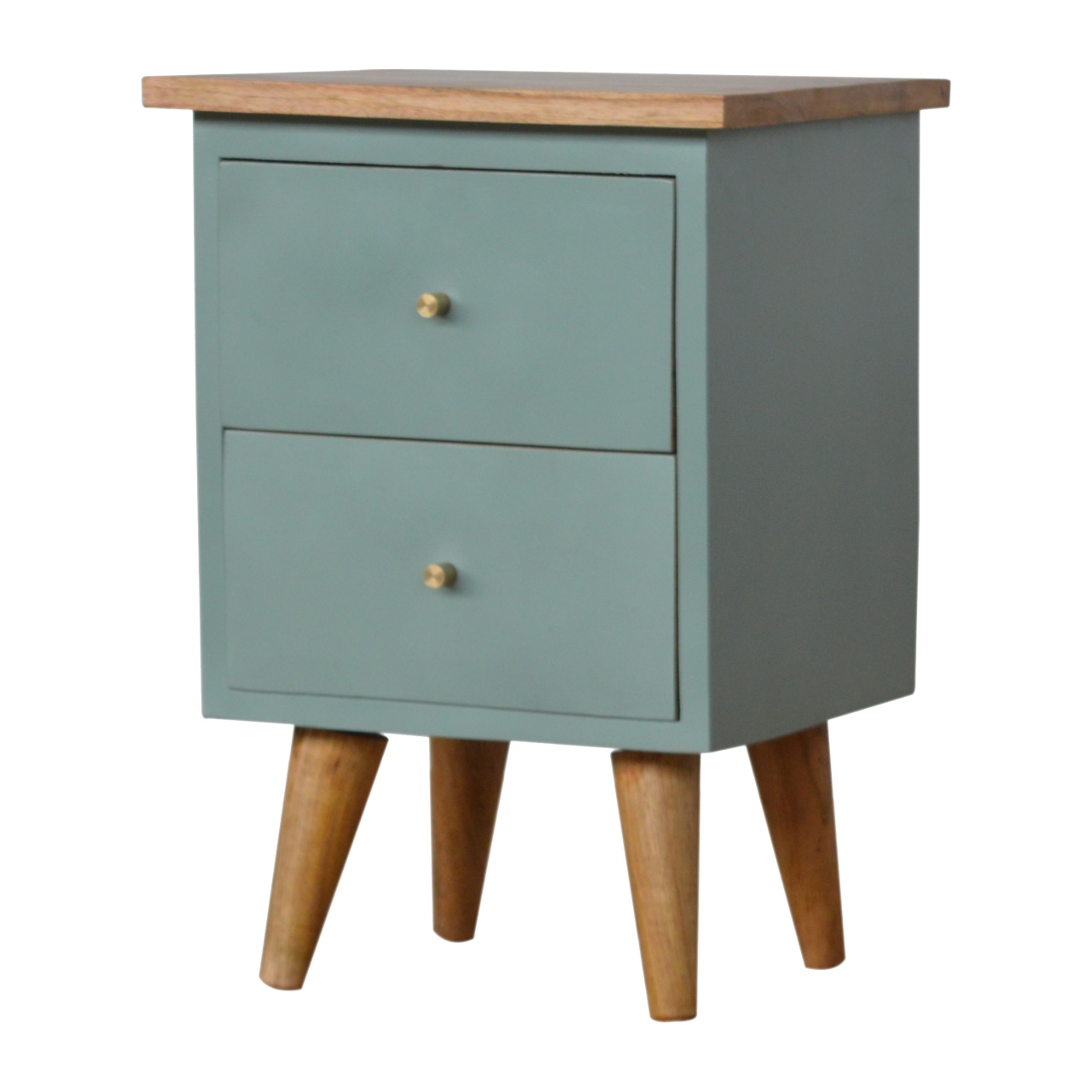 Green Hand Painted Bedside - Image 9