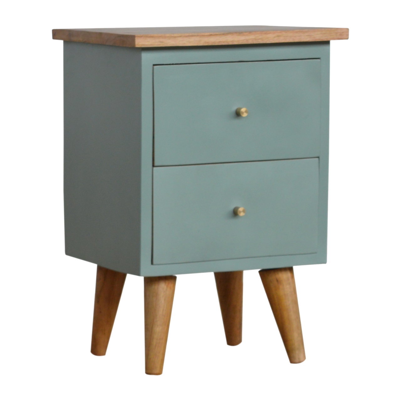 Green Hand Painted Bedside - Image 8