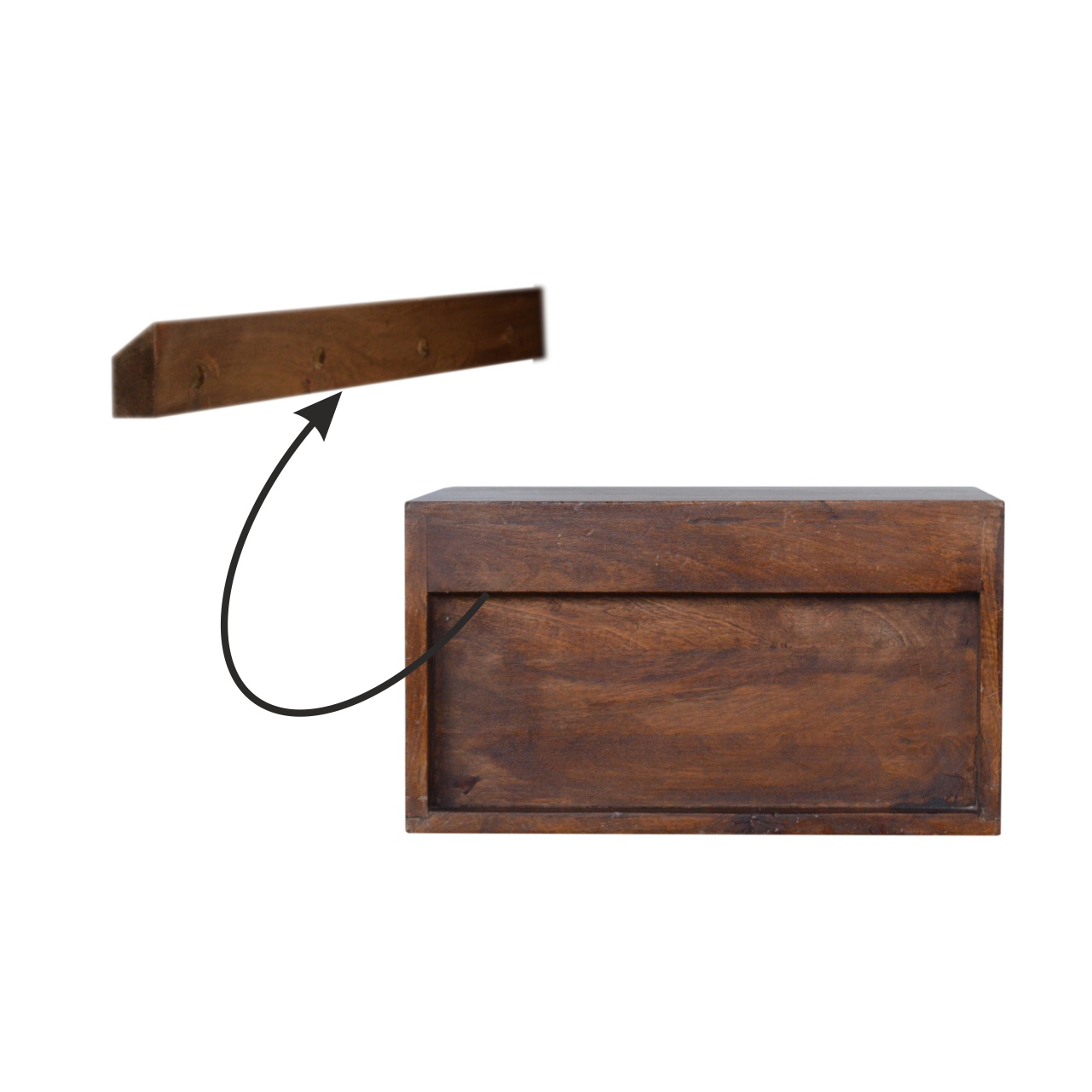 Floating Brass Handle Bedside - Image 10