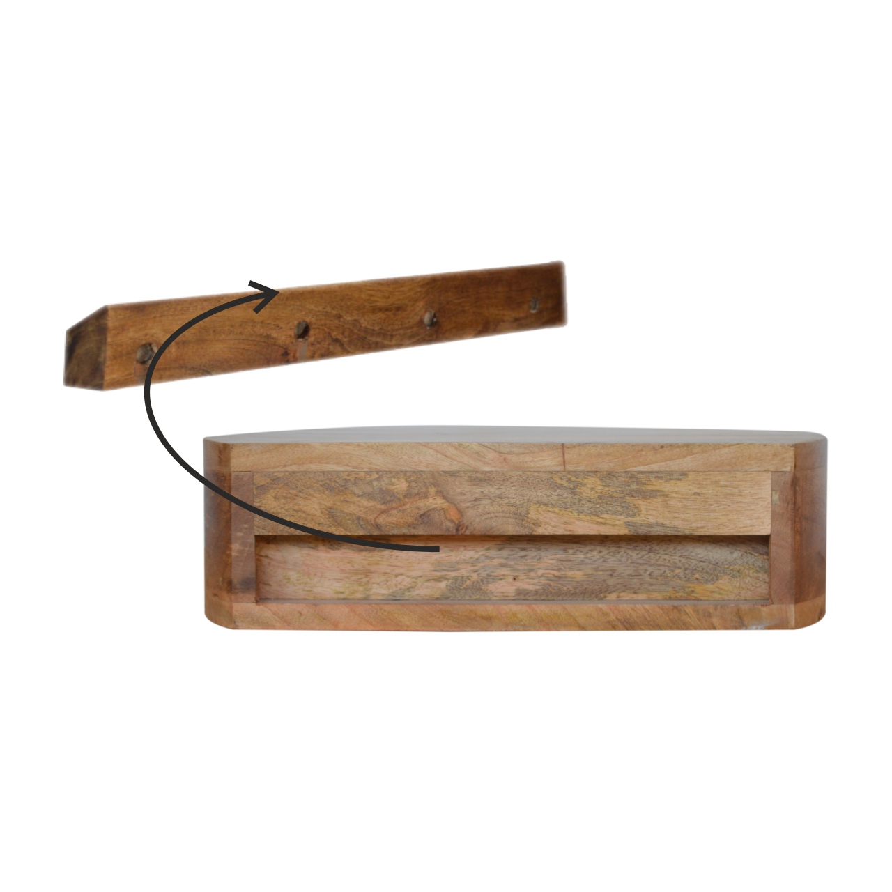 Wall Mounted Rounded Bedside - Image 9