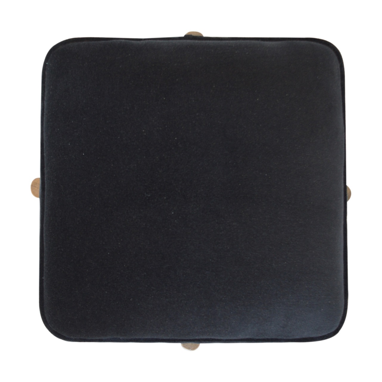 Black Velvet Solid Wood Footstool - Image 8