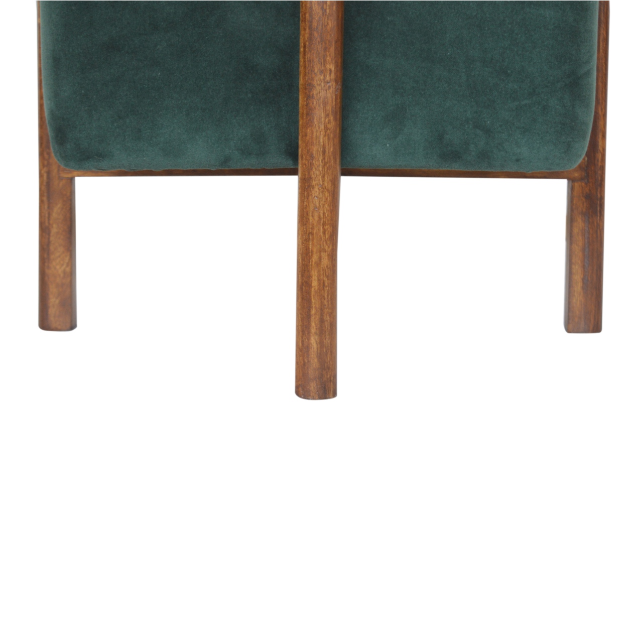 Emerald Velvet Solid Wood Footstool - Image 8
