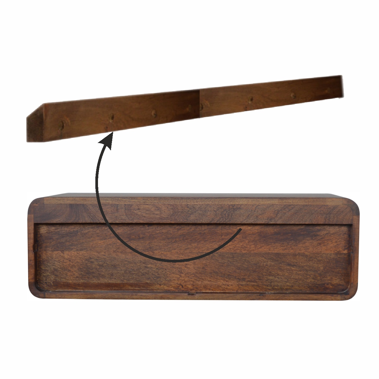 Floating Chestnut Open Console - Image 10