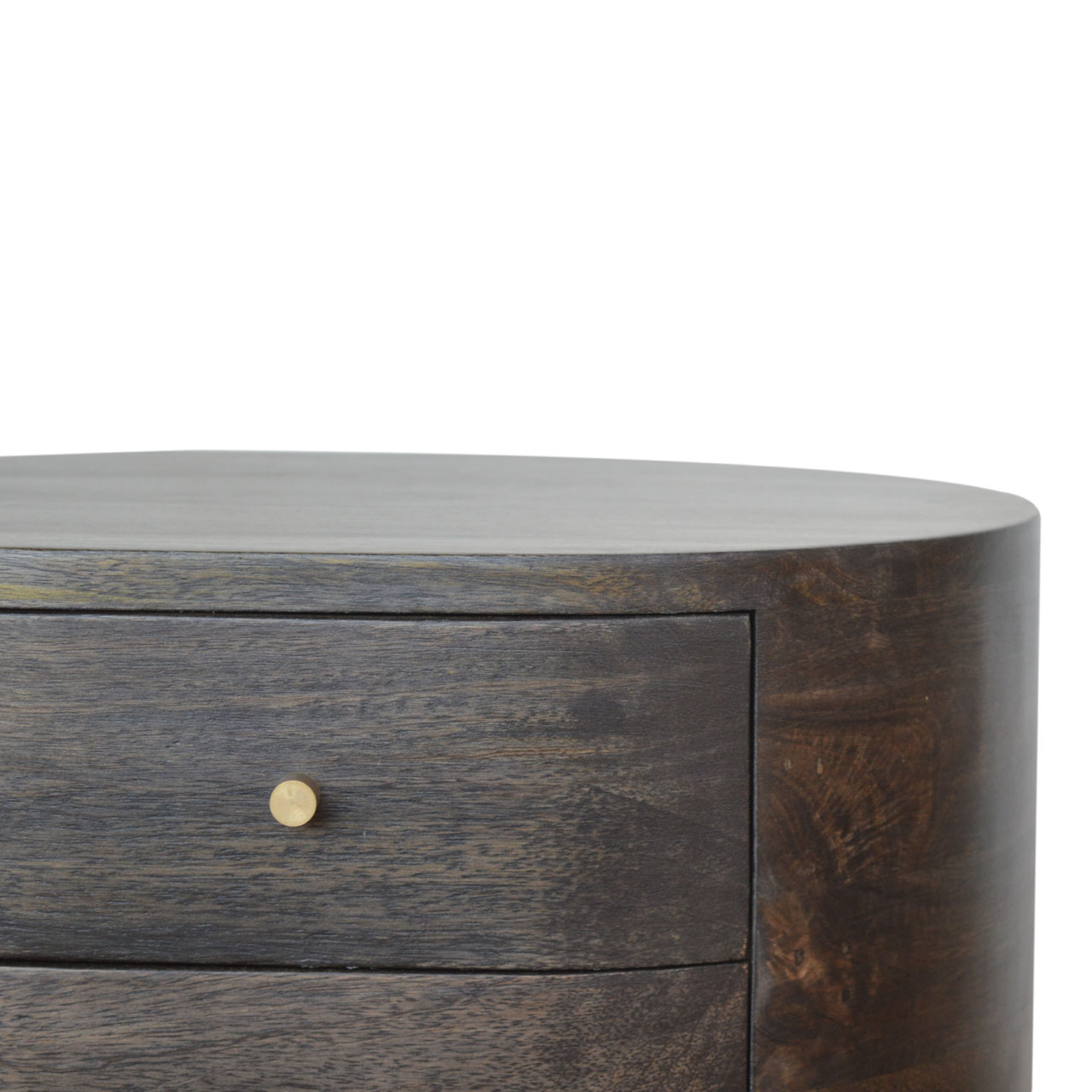 Ash Black Bedside with Brass Legs - Image 5
