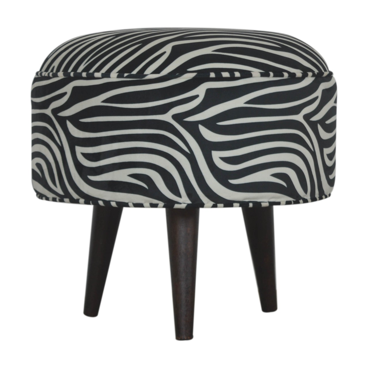 Zebra Nordic Style Footstool - Image 2