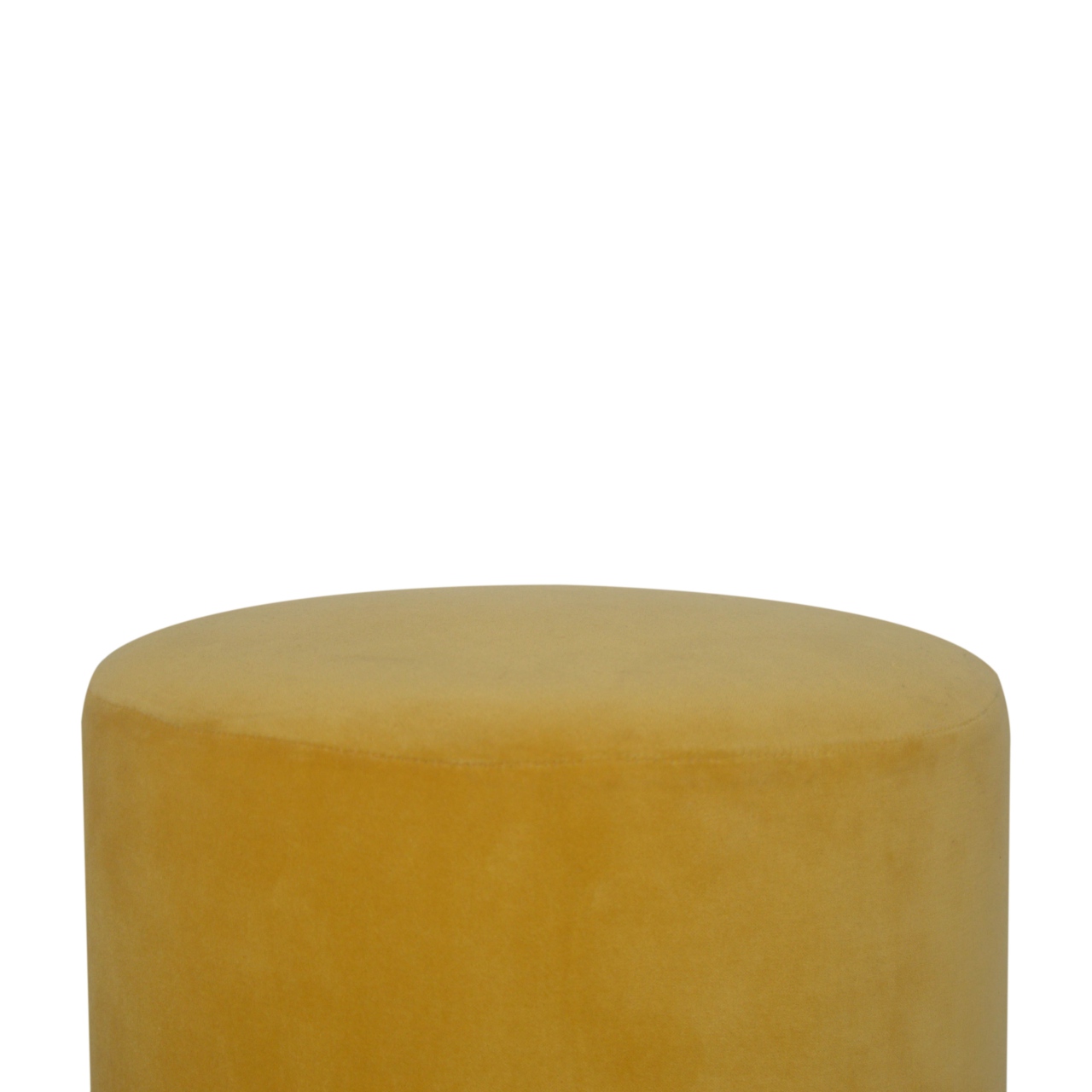 Mustard Velvet Wooden Footstool - Image 5