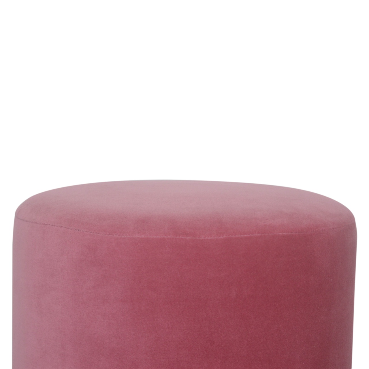 Pink Velvet Wooden Footstool - Image 6