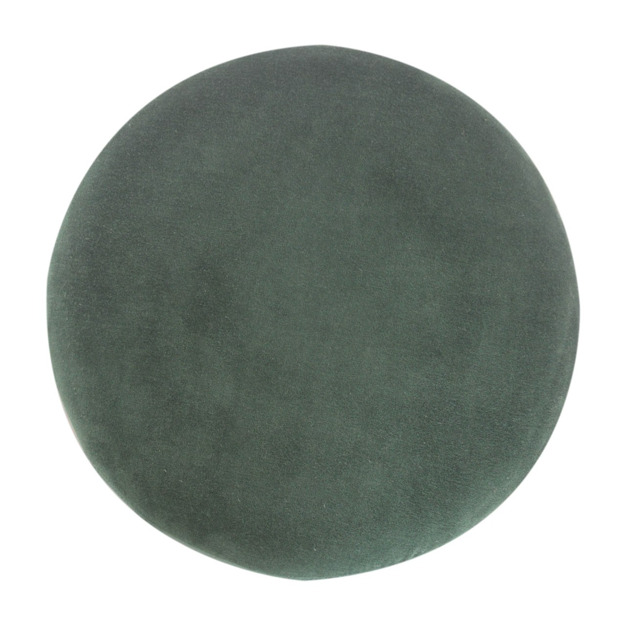 Emerald Footstool with Wood Base - Image 2