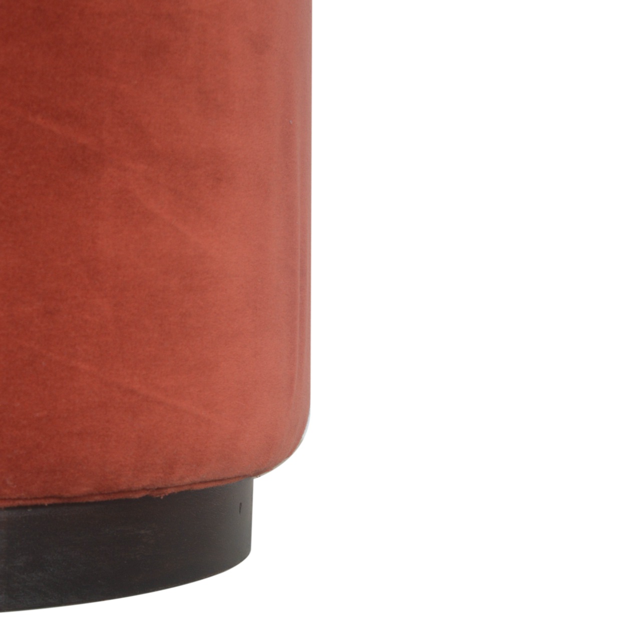 Brick Red Footstool with Gold Base - Image 4