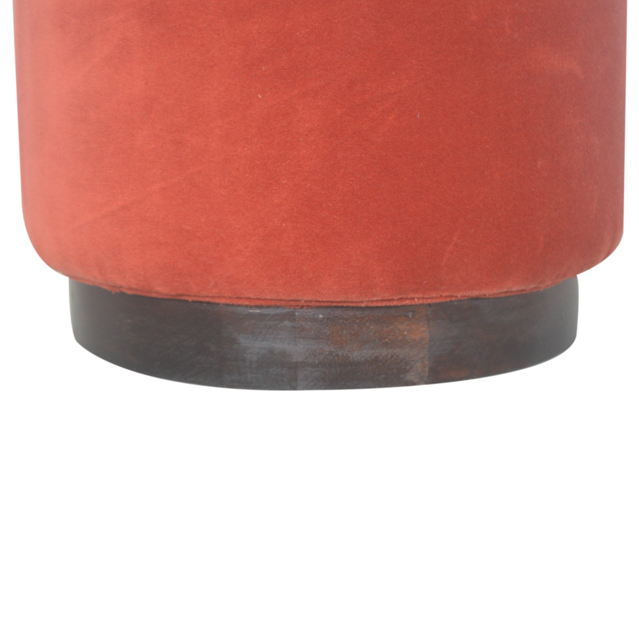 Brick Red Footstool with Gold Base - Image 3