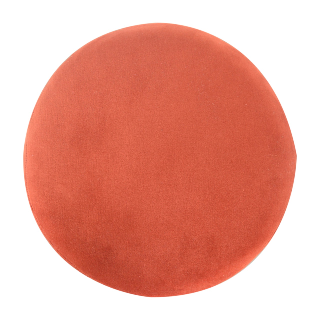 Brick Red Footstool with Gold Base - Image 2