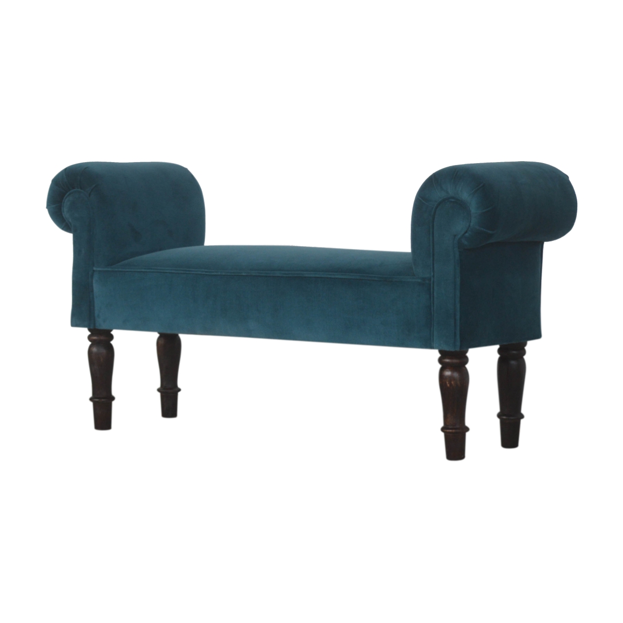 Teal Velvet Bench - Image 3
