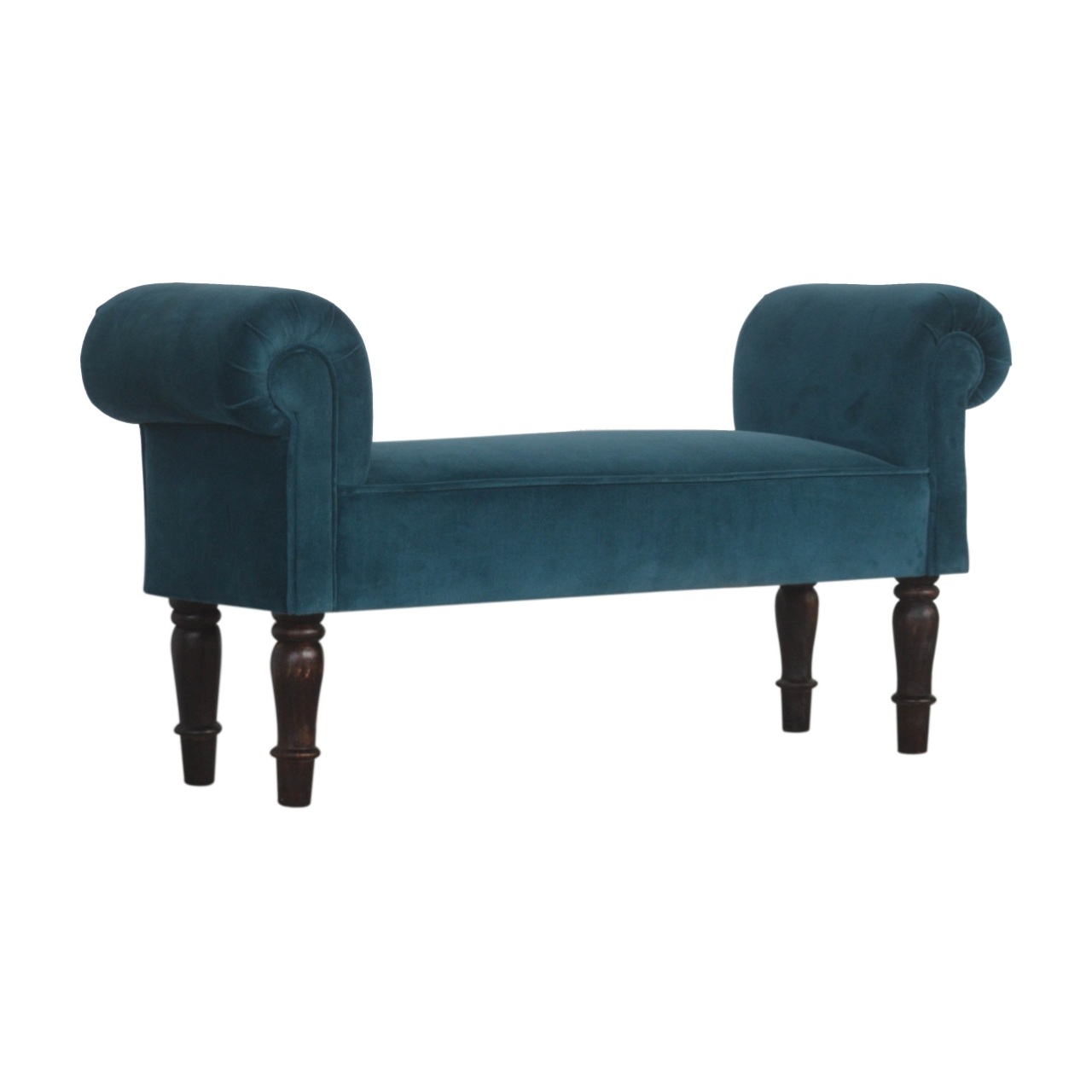 Teal Velvet Bench - Image 4