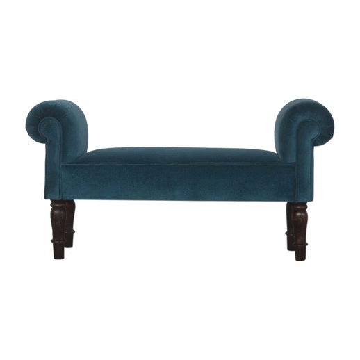 Teal Velvet Bench - Image 11