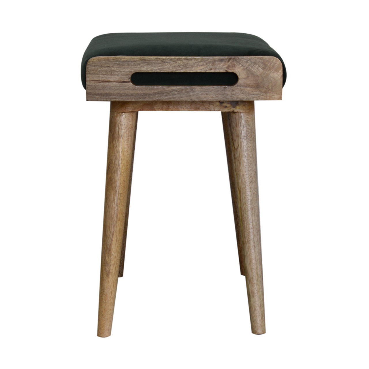 Emerald Velvet Tray Style Footstool - Image 9