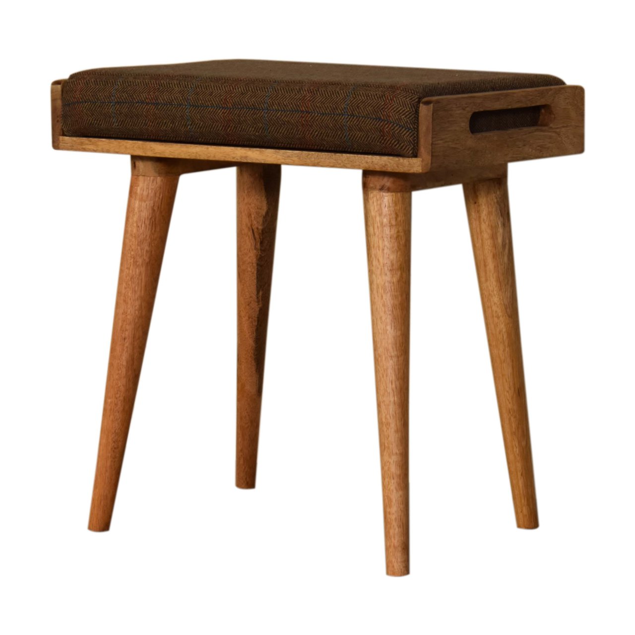 Multi Tweed Tray Style Footstool - Image 3