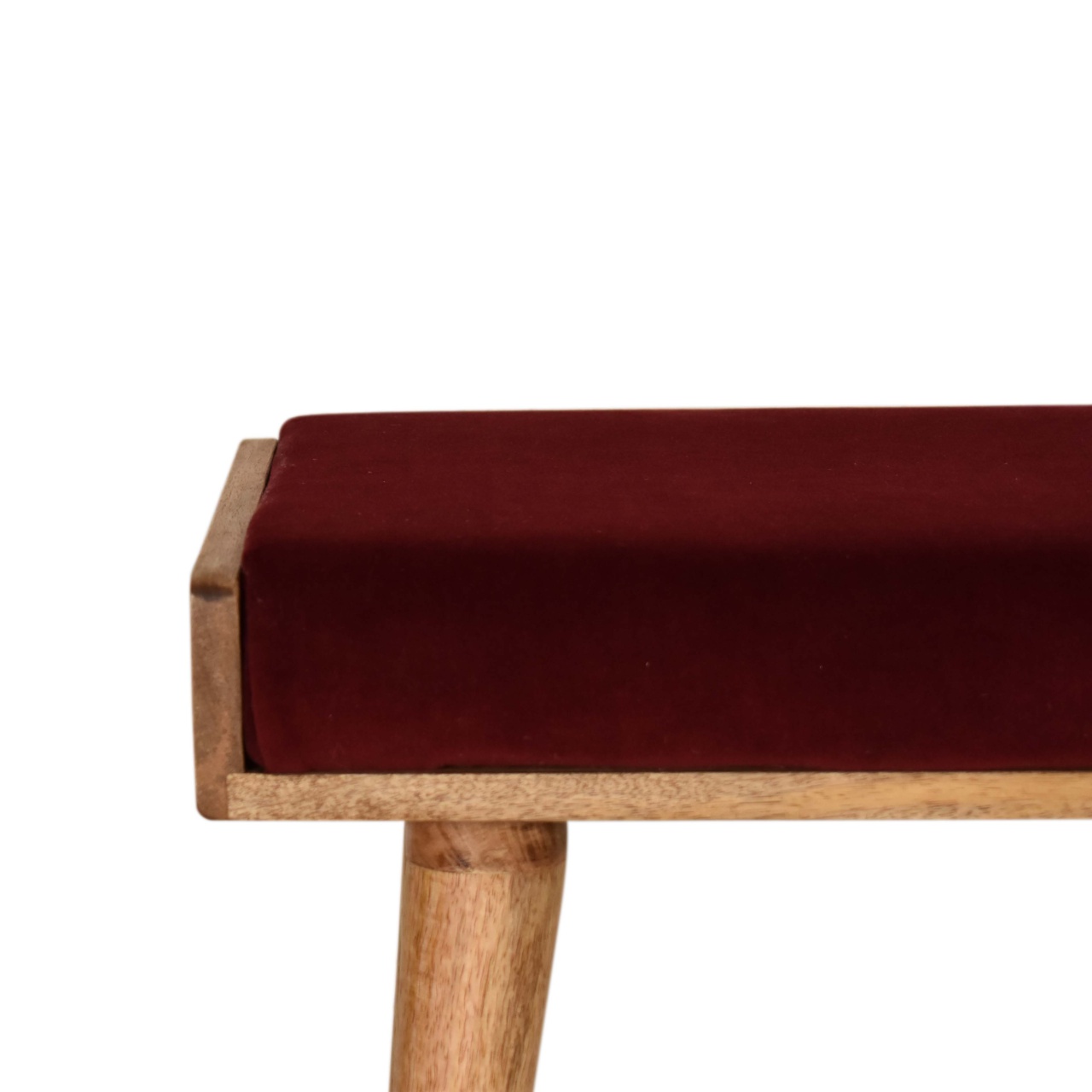 Wine Red Tray Style Footstool - Image 4