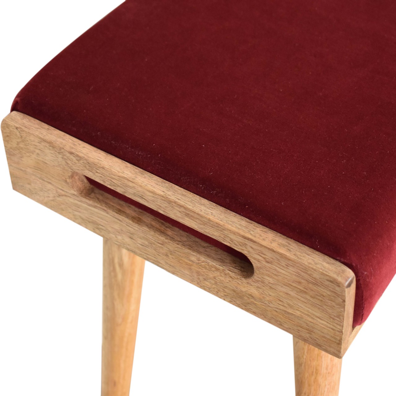 Wine Red Tray Style Footstool - Image 5