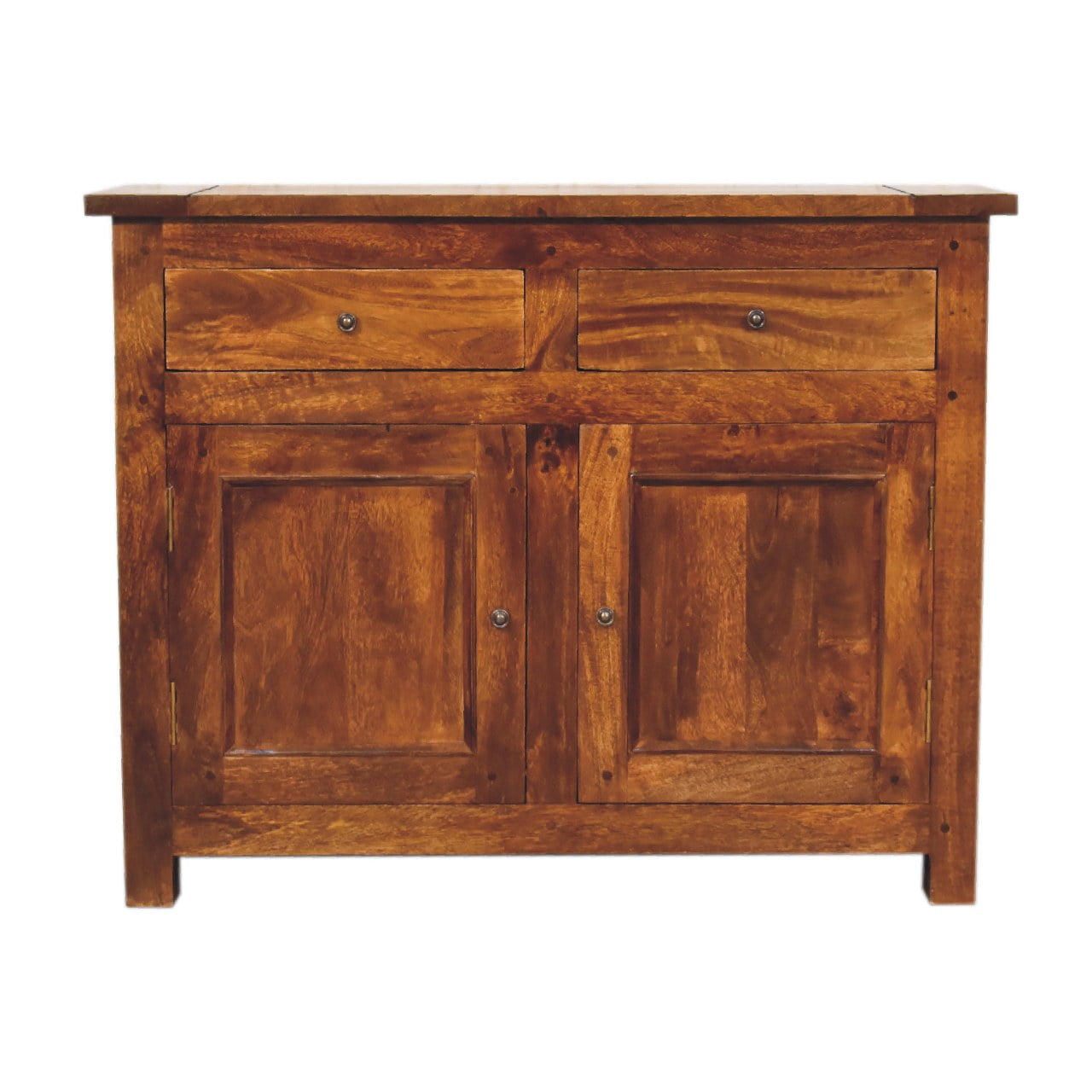 chestnut sideboard with 2 drawers