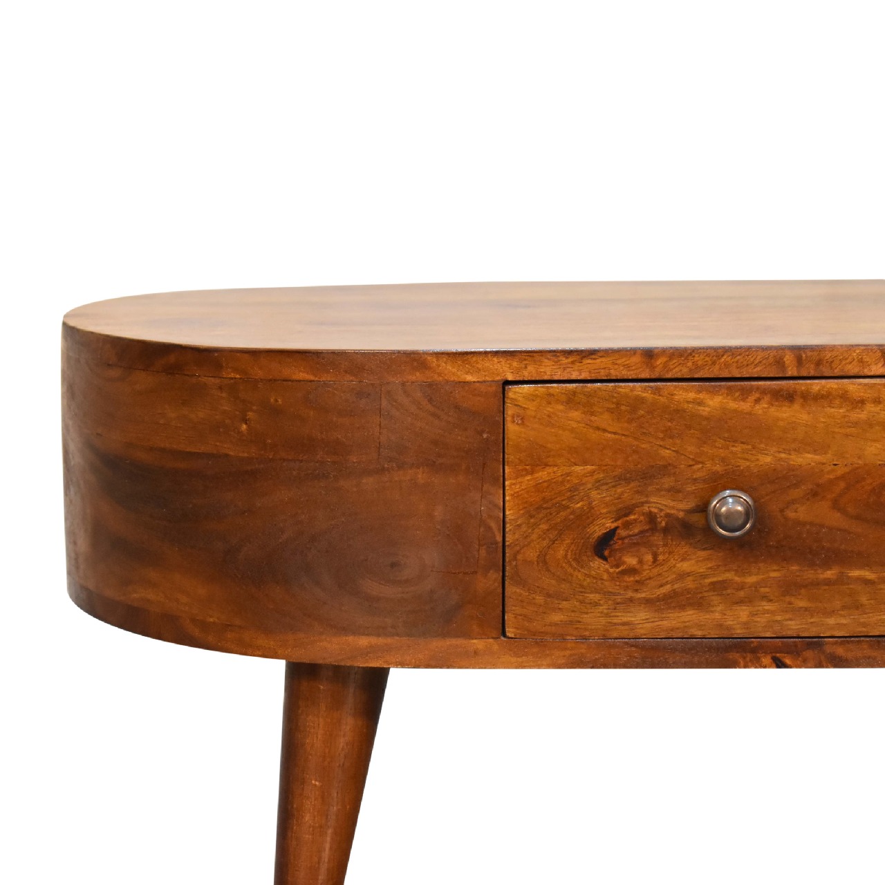 Mini Chestnut Rounded Coffee Table - Image 4