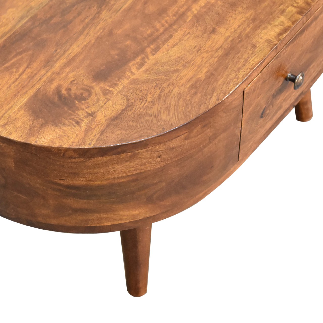 Mini Chestnut Rounded Coffee Table - Image 5