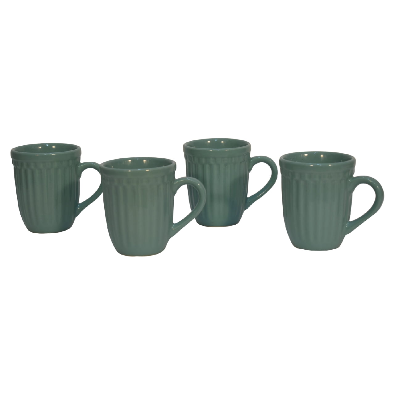 in3103 sea green ribbed mug set of 4