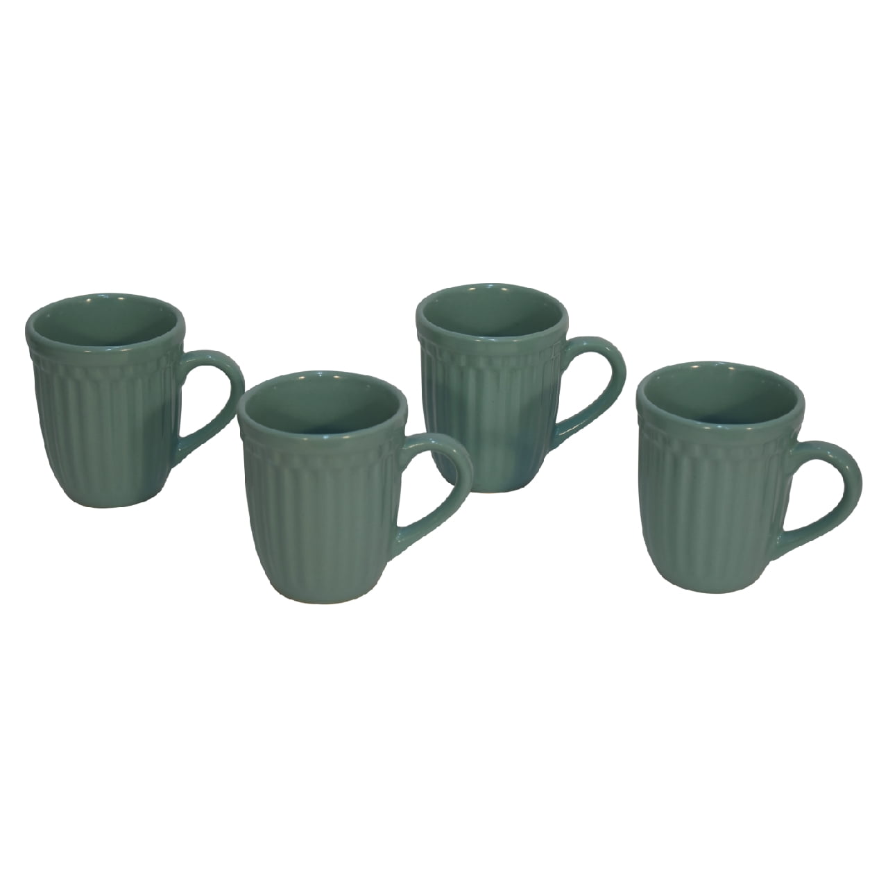 in3103 sea green ribbed mug set of 4