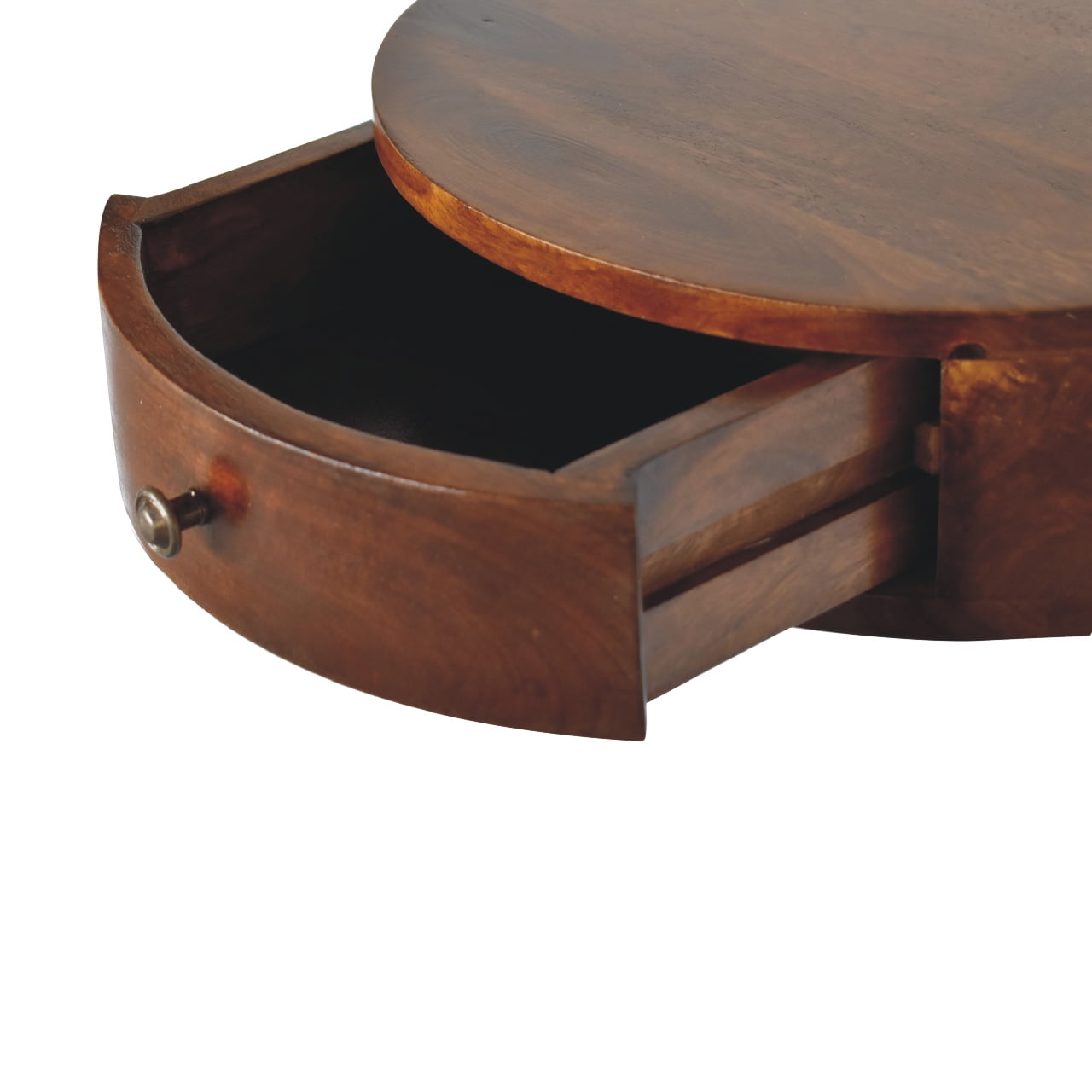 in3353 wall mounted rounded chestnut bedside