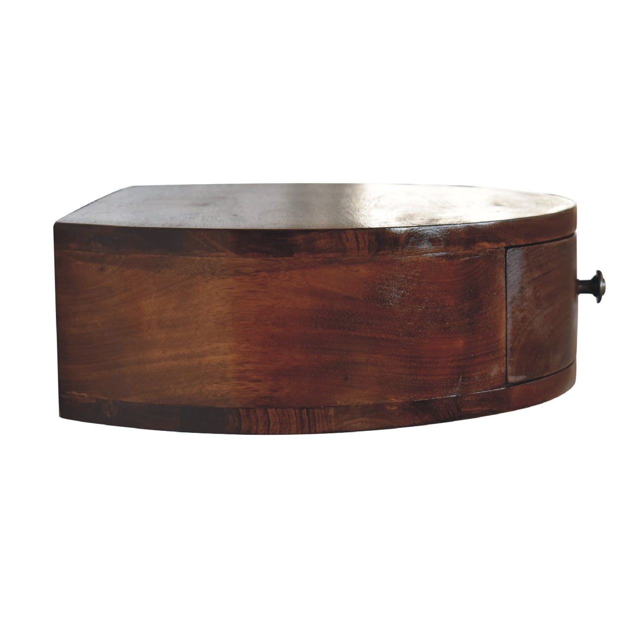 in3353 wall mounted rounded chestnut bedside