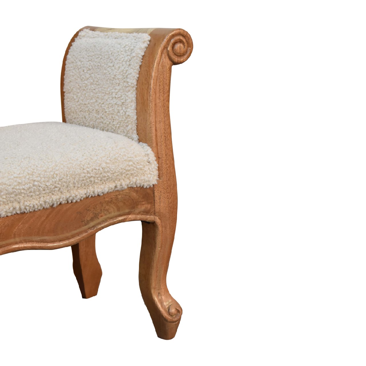 in3437 boucle cream french style bench