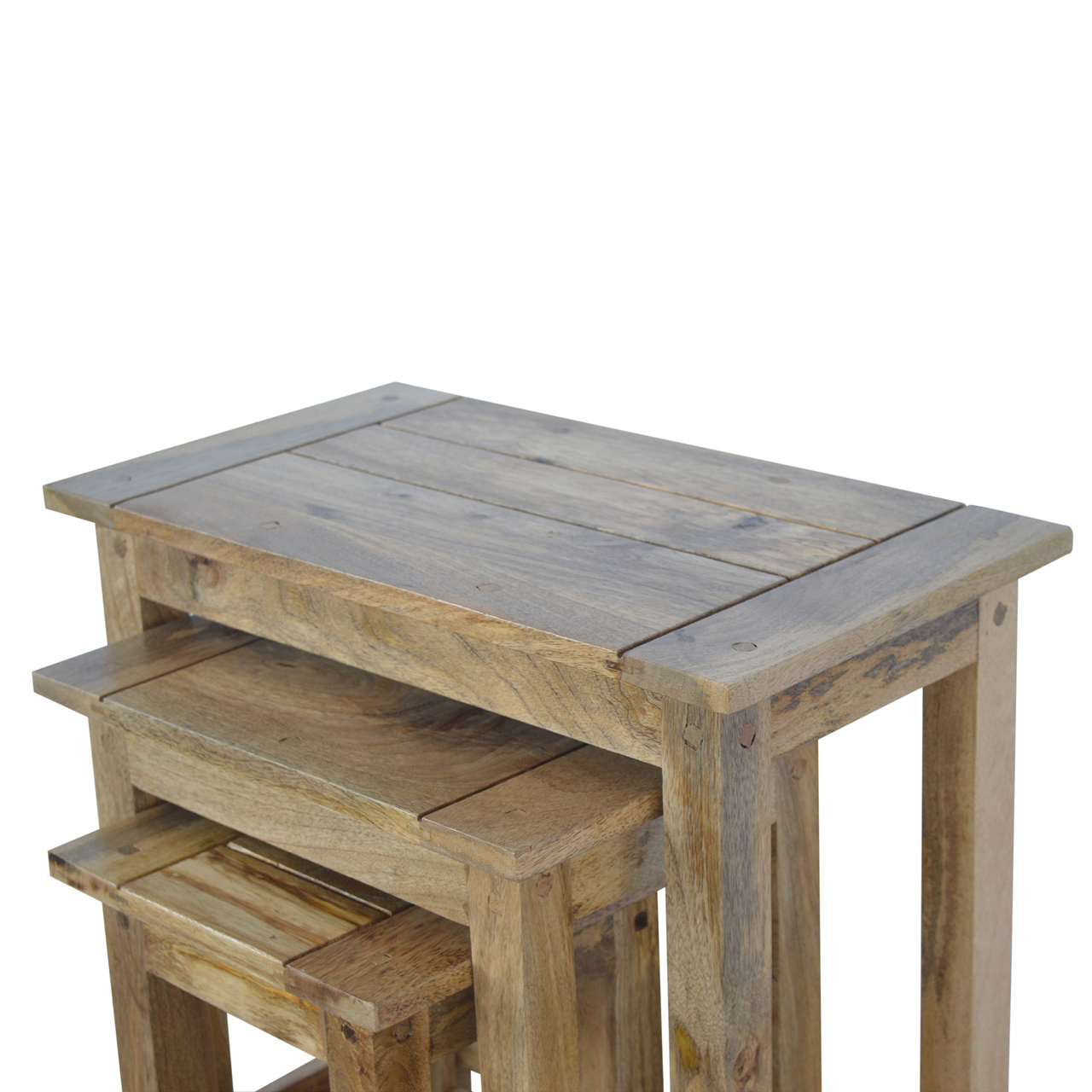 Solid Wood Stool Set of 3 - Image 4