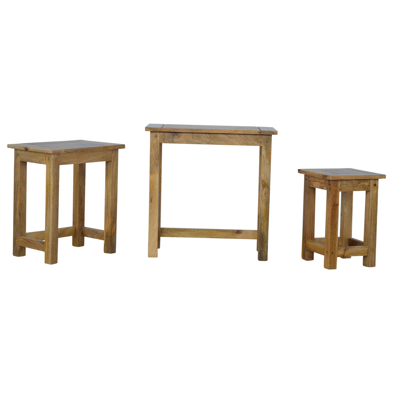 Solid Wood Stool Set of 3 - Image 7