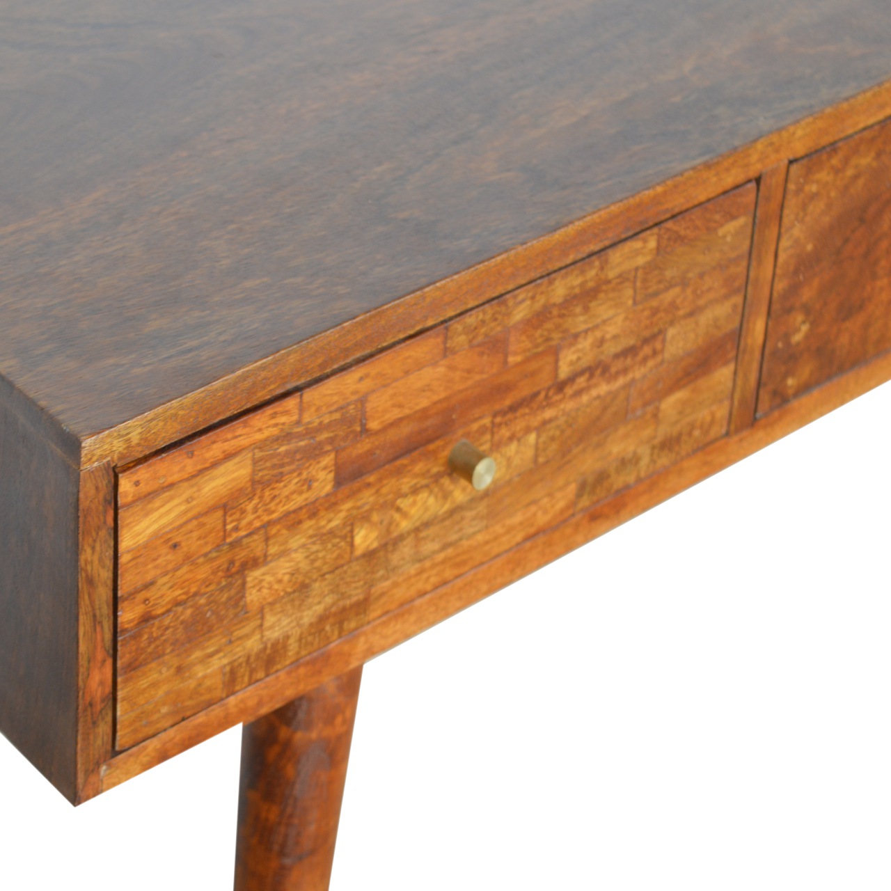 in1002 3 drawer assorted chestnut console table