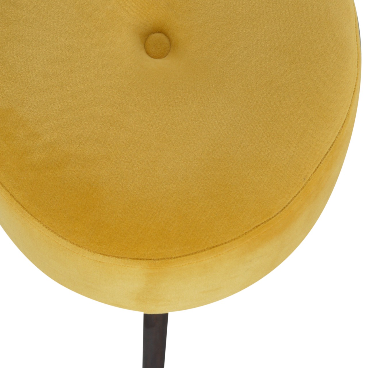 in1451 mustard velvet tripod footstool