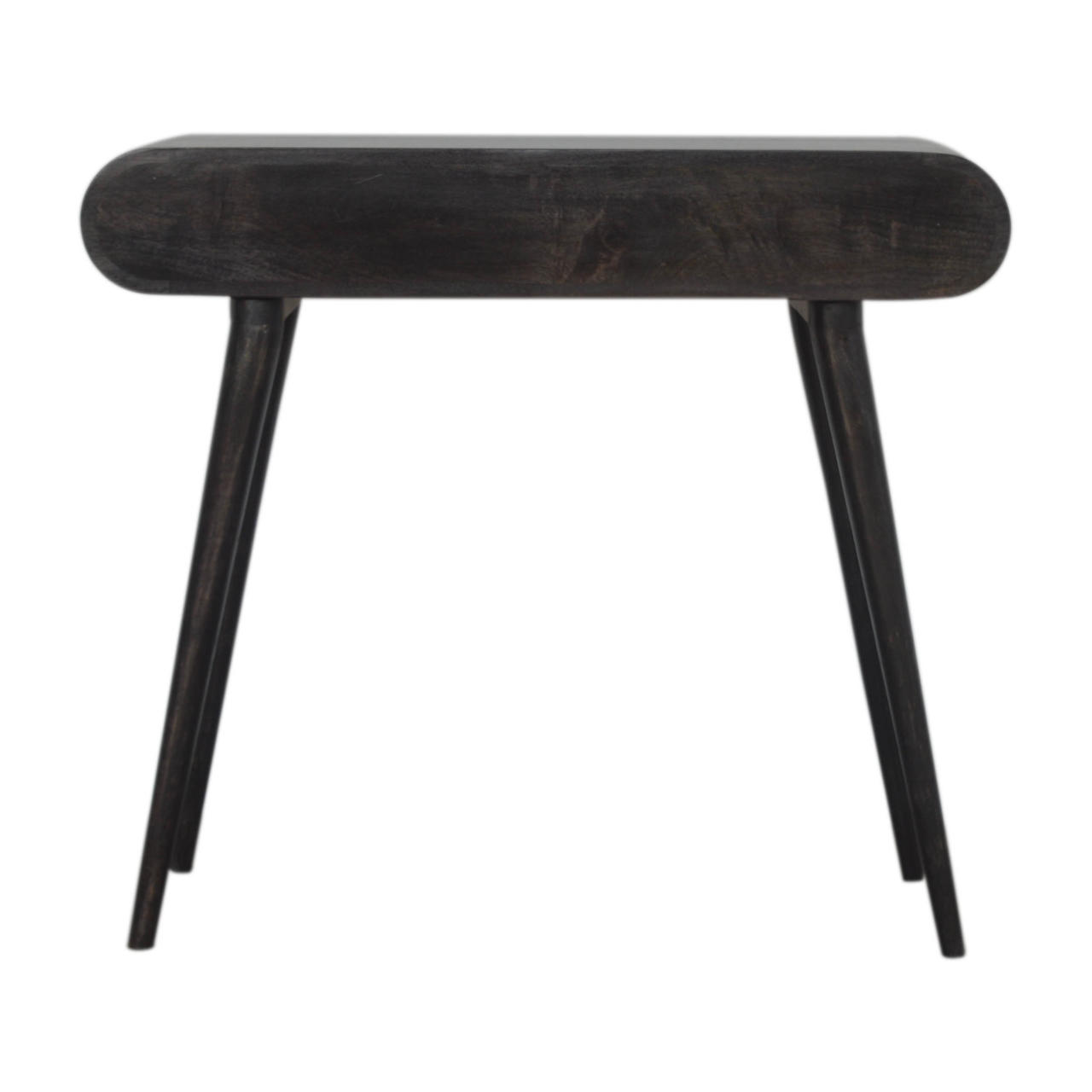 in1459 ash black curved edge console table