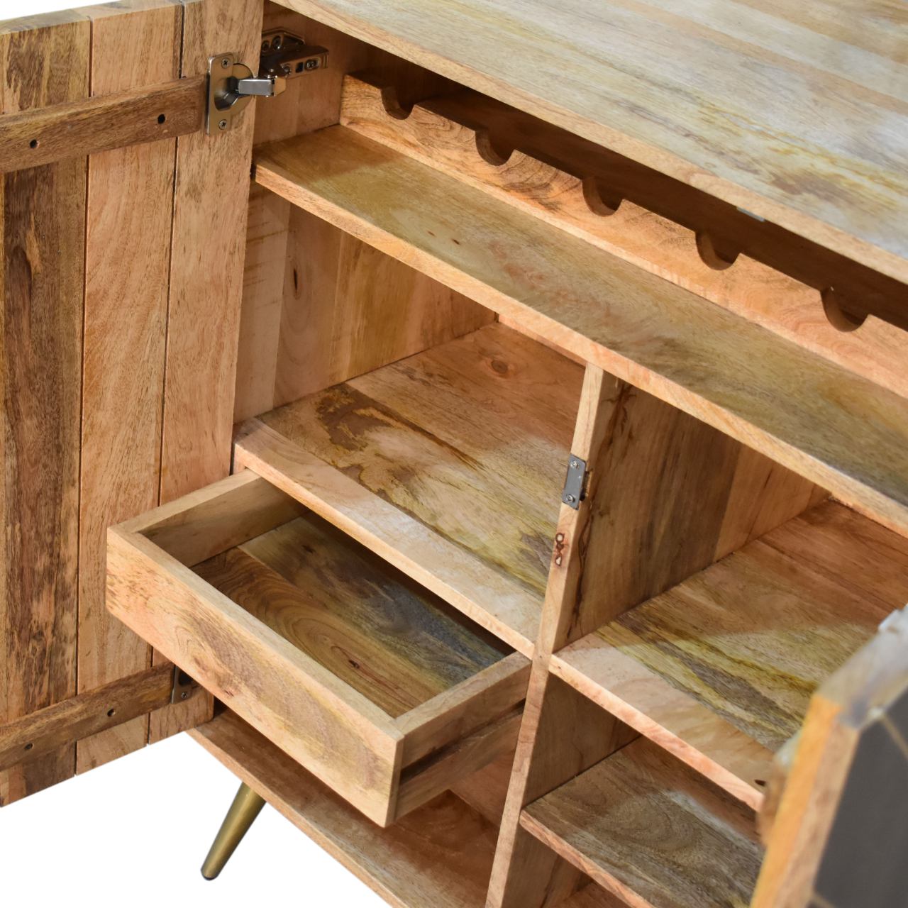 in1690 sleek cement brass inlay cabinet