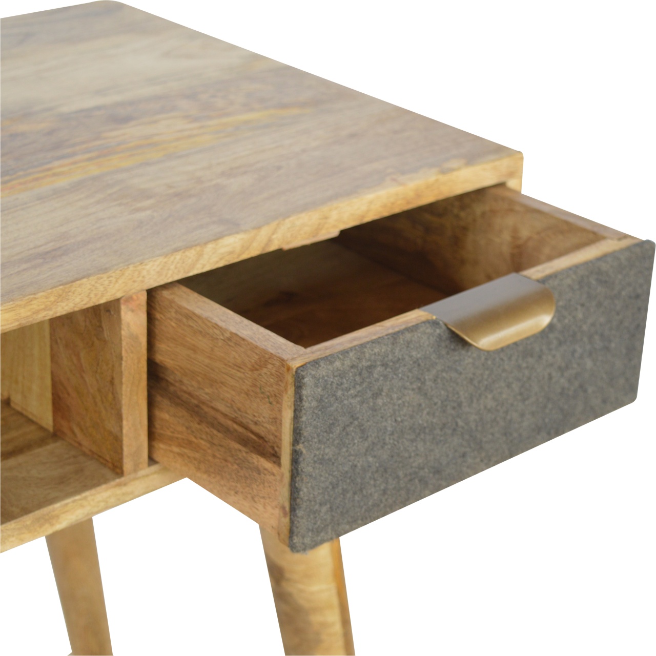 in184 grey tweed writing desk