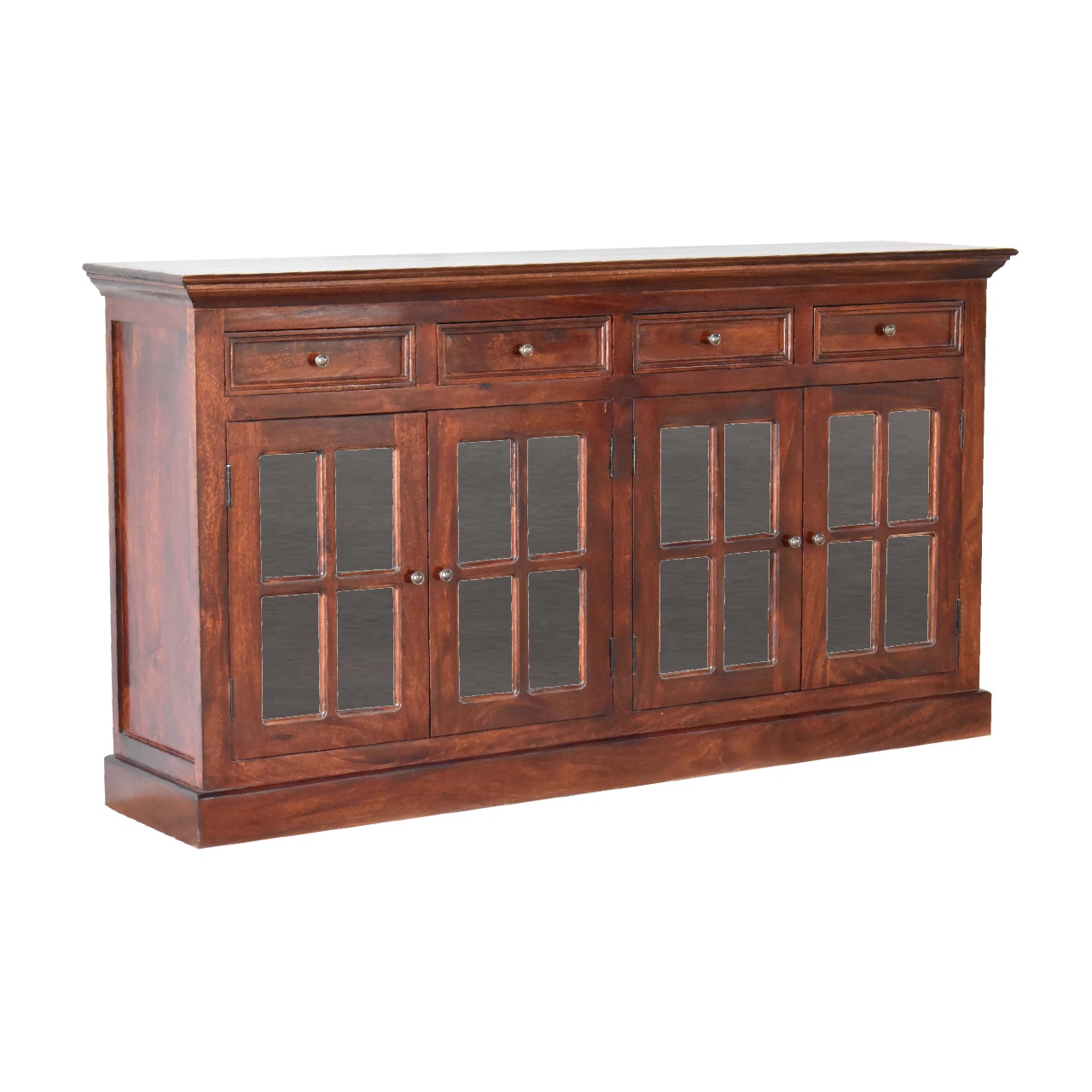 in2110 large cherry sideboard with 4 glazed doors