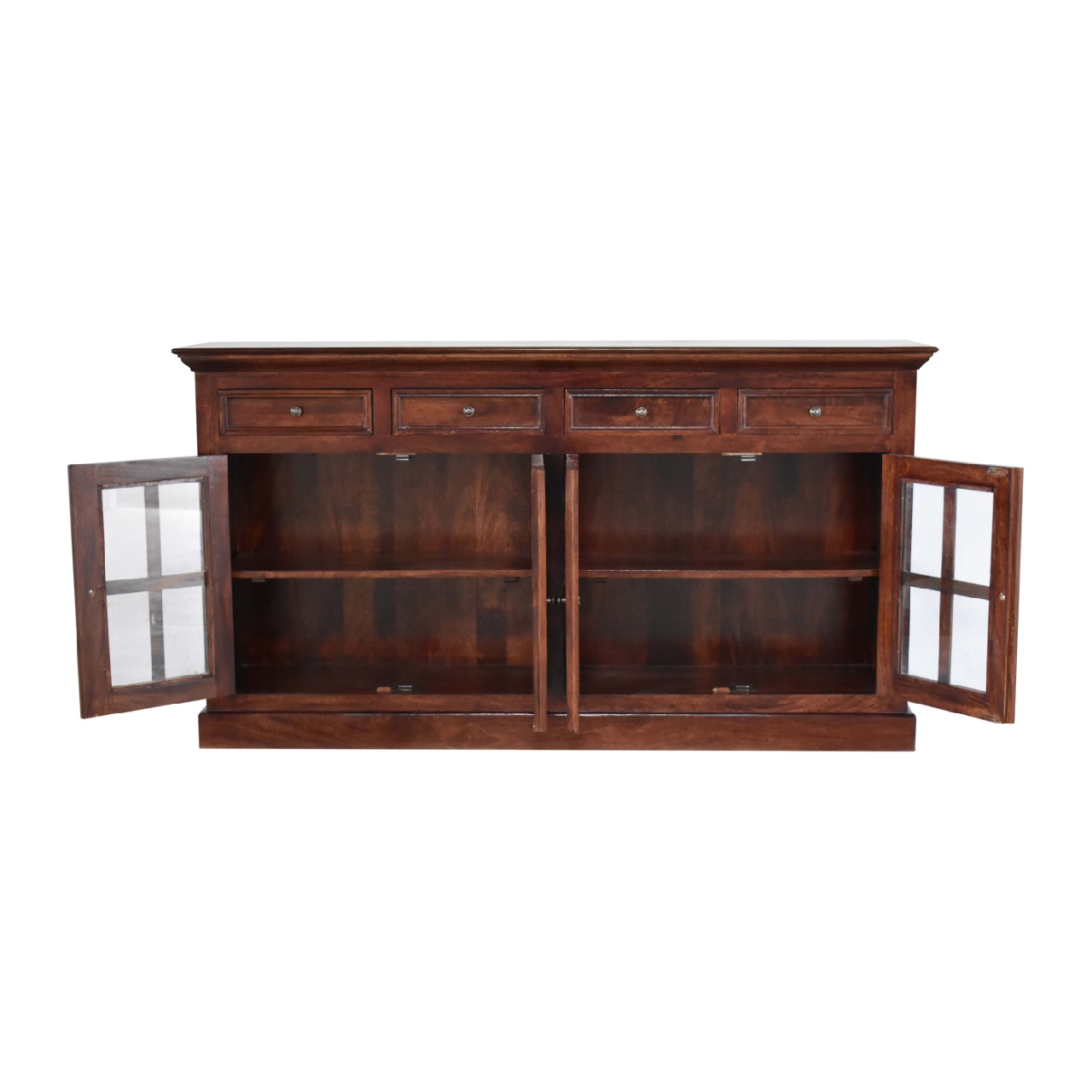 in2110 large cherry sideboard with 4 glazed doors