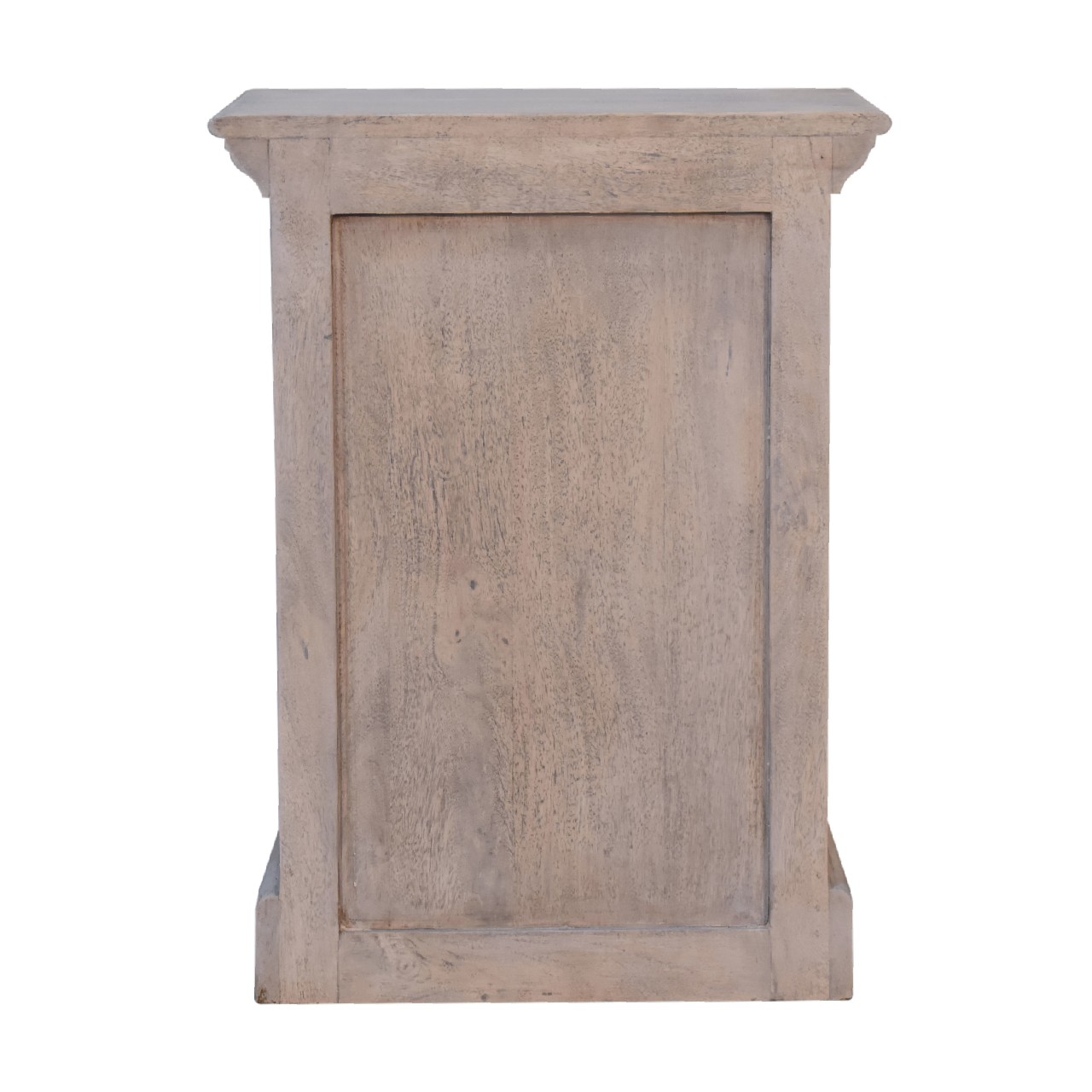 in2112 stone finish bedside with glazed door