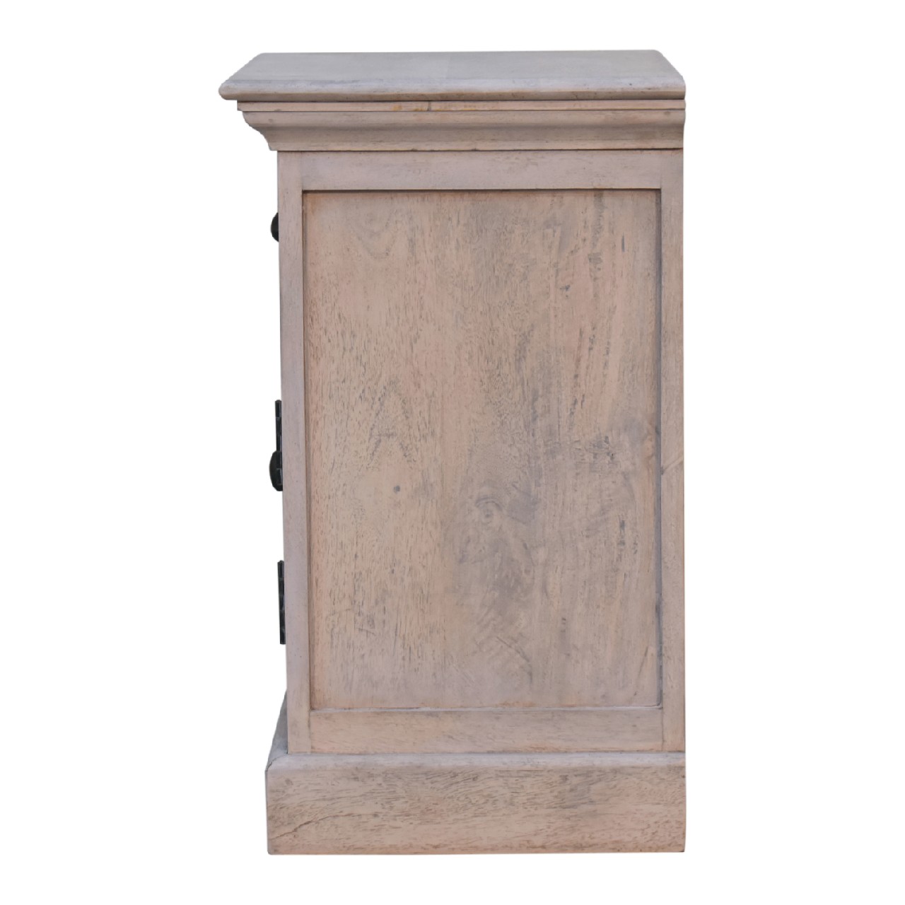 in2112 stone finish bedside with glazed door