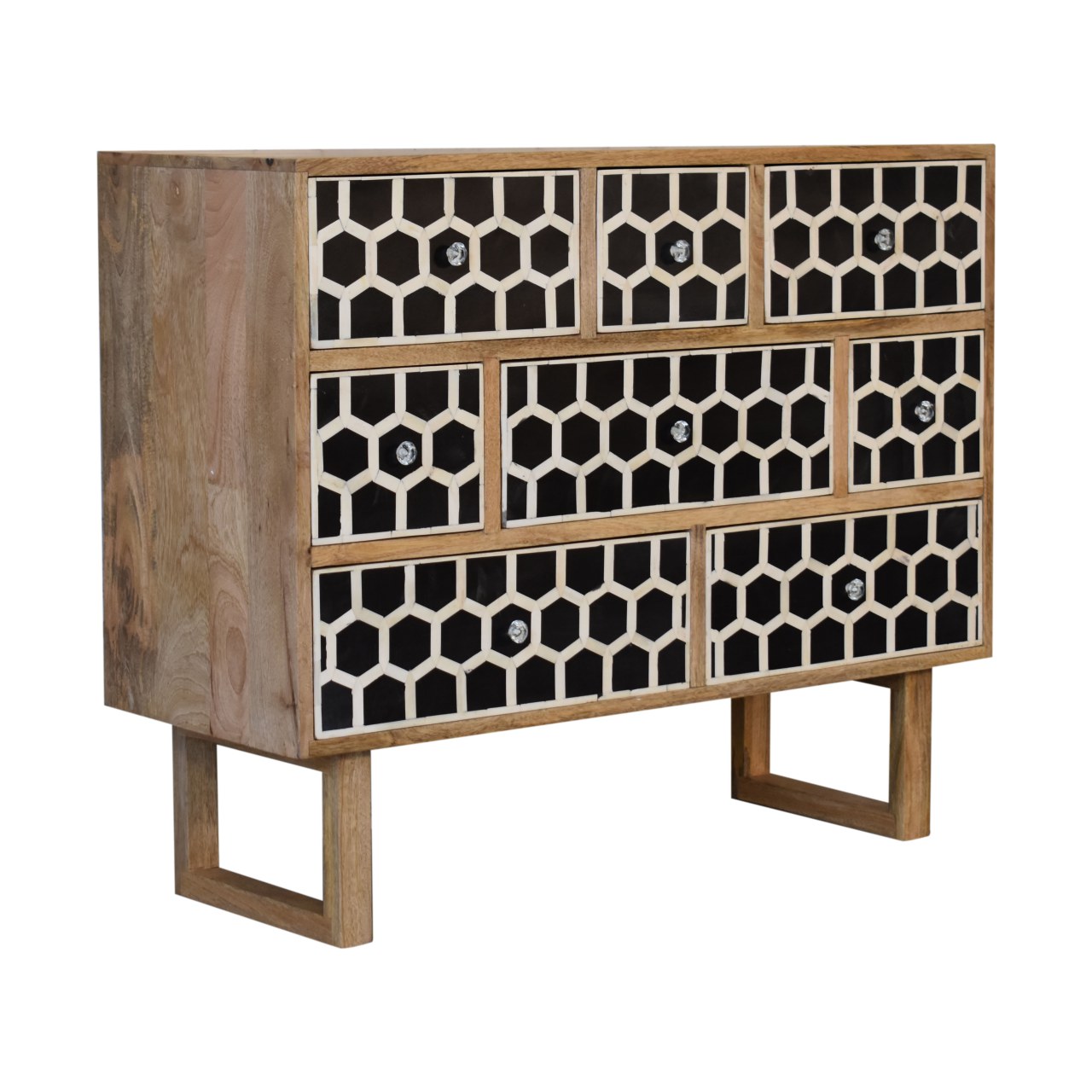 in2132 u shape bone inlay chest