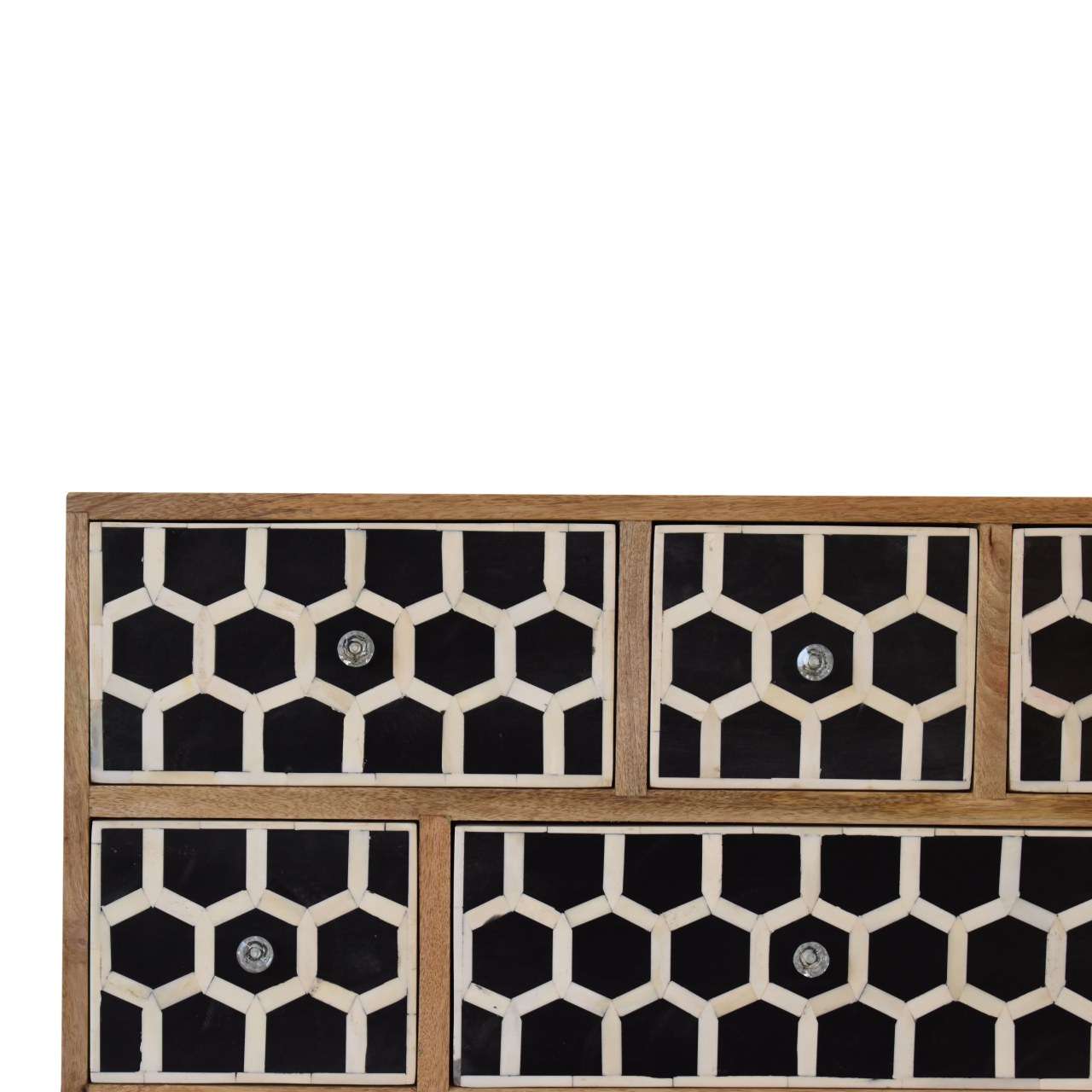 in2132 u shape bone inlay chest