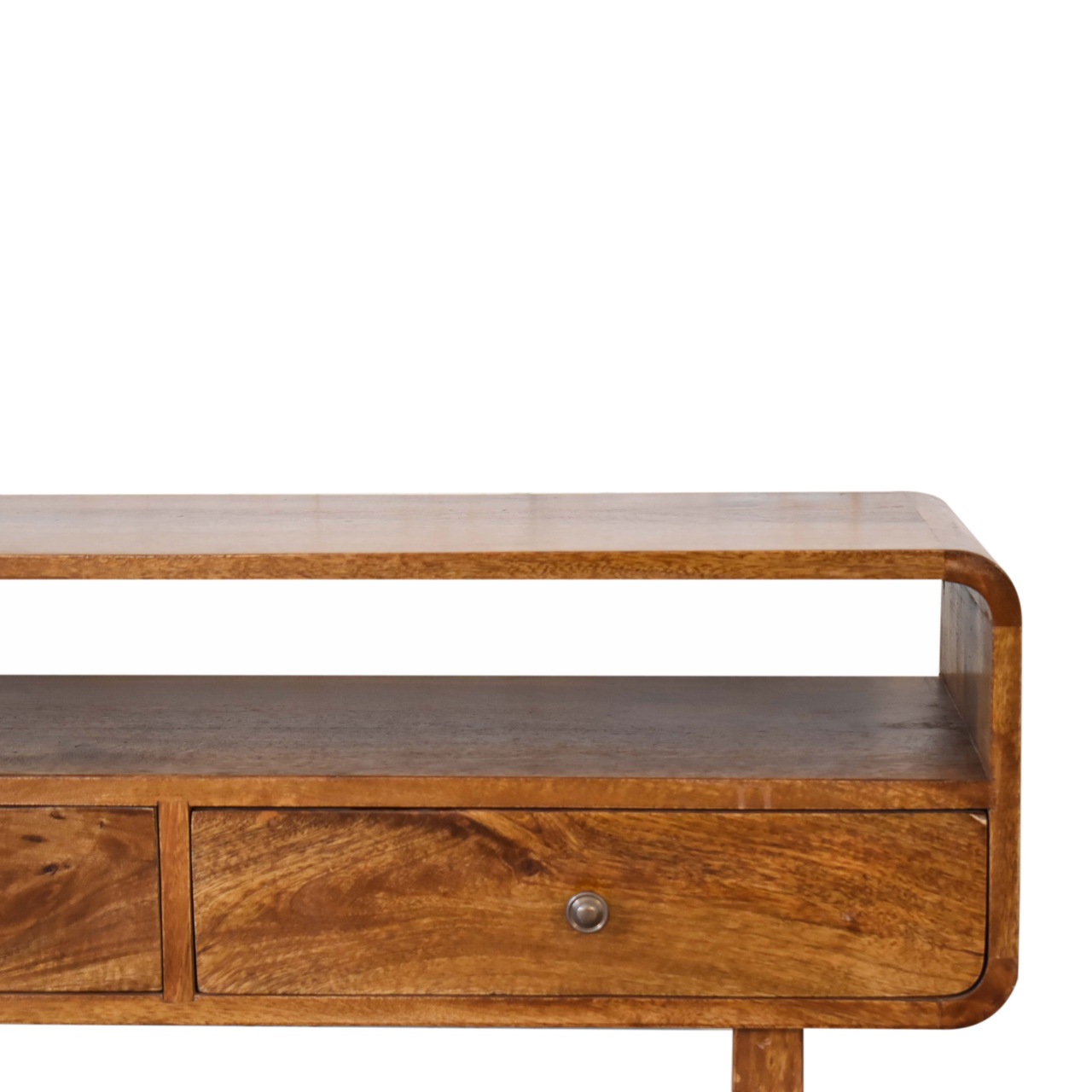 in2134 u shape curved chestnut media unit